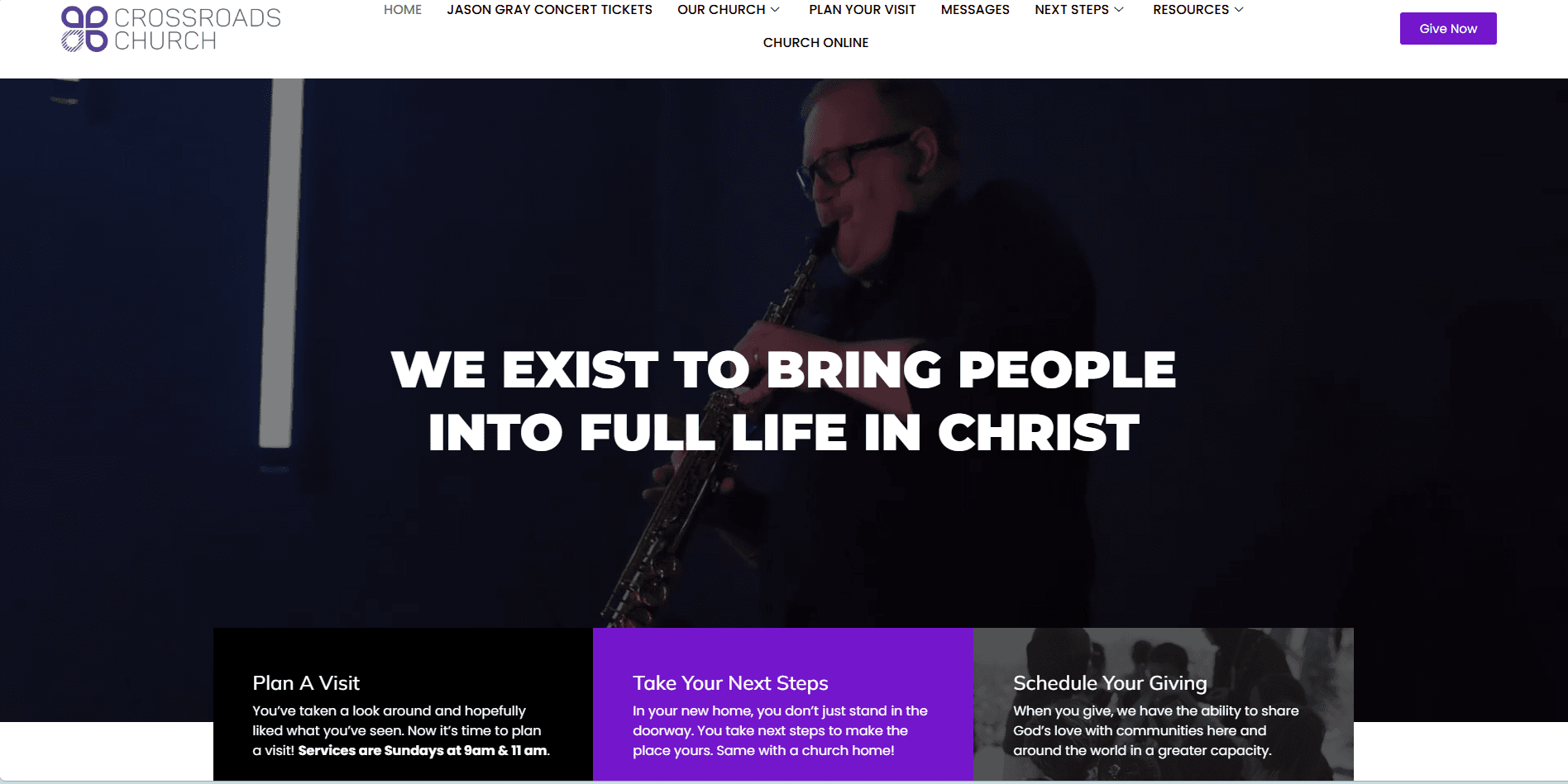 CrossRoads Church website preview